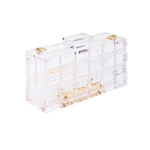 Acrylic clutch with chain